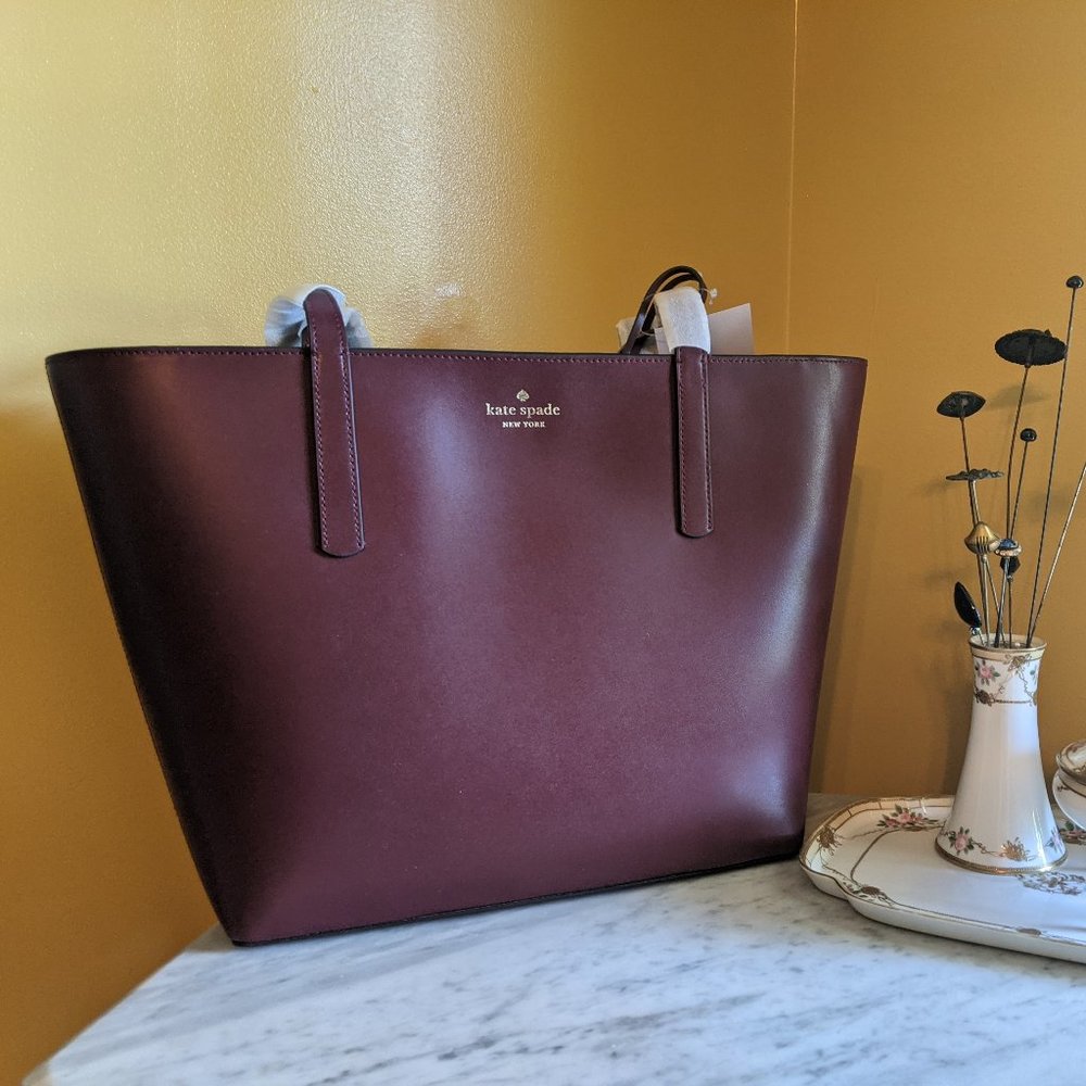 NWT Kate Spade Large Tote Bag in Cherrywood